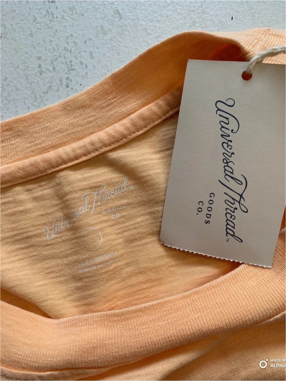 Universal Thread Mellow Orange Boxy Short Sleeve T-Shirt NWT 100% Cotton - Picture 6 of 12